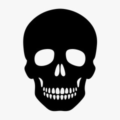 Skull vector illustration, Halloween skull vector art, skull silhouette, skull and crossbones