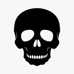 Skull vector illustration, Halloween skull vector art, skull silhouette, skull and crossbones