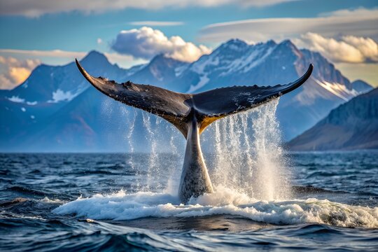 Cola de ballena, ballena austra, ballena, puerto madryn argentina , chubut