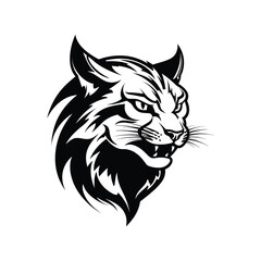 Obraz premium Illustration of angry lion head mascot, as choice of logo and vector graphic on white background