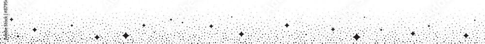 Wall mural magic decorative border with celestial stars. shiny minimal frame with sparks. abstract simple cosmi