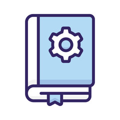 Take a look at this amazing icon of manual book, premium vector