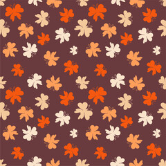 Seamless vector illustration print pattern background wallpaper with butterflies summer spring for textile, paper, pack etc 