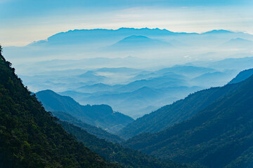 High-altitude landscape.
Highlands, the road to Dalat in Vietnam. 