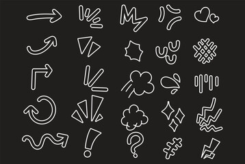 Expression cartoon hand drawn black and white vector