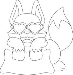 Fox Sunglasses Animal Vector Graphic Art Illustration