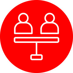 No Racism Vector Line White Circle Red