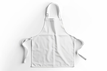 White apron Mock-up isolated on soft gray background.clean apron