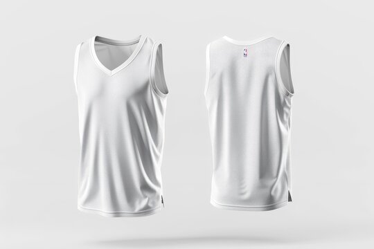 Blank white basketball uniform mockup