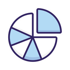 A modern infographics showing sectional pie graph, an editable vector of pie chart