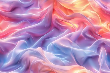 Fototapeta premium Abstract Background with Wavy Texture in Pink, Blue and Yellow Hues