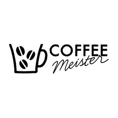 COFFEE Meister ロゴ シンプル モノクロ
