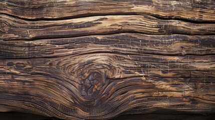 Detailed view of aged oak wood, showcasing its rich texture and wood grain, suitable for text overlays.