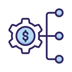 Money Diversification icon in modern style isolated on white background