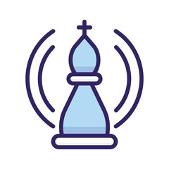 Trendy vector of chess pawn in editable style, strategy in modern design style