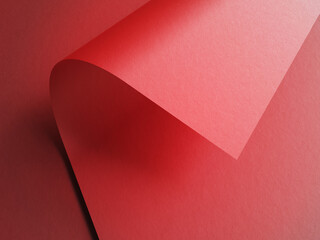3D illustration. Folded sheet of paper mockup isolated.