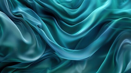 Obraz premium A tranquil flow of smoke swirls in a seamless pattern, where vibrant indigo merges with shades of teal to mimic a luxurious silk texture.