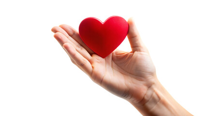 Hands holding heart symbolizes love and care in a romantic gesture