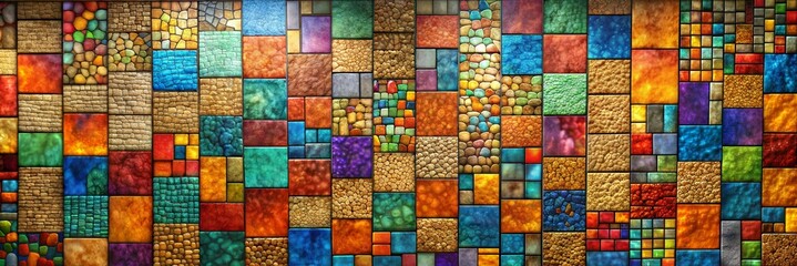 Fototapeta premium Colorful Abstract Mosaic with Geometric Shapes