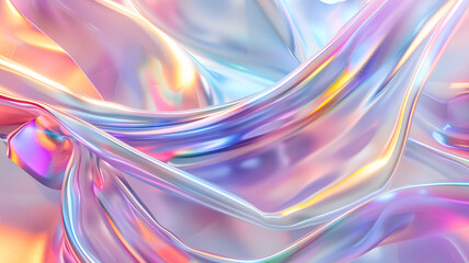 Naklejka premium abstract futuristic iridescent wave shape background. 