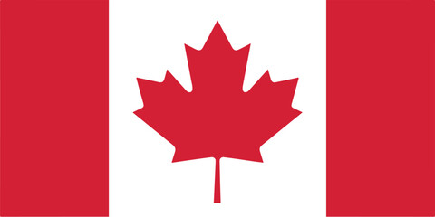 Canada flag icon flat vector design