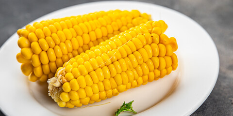 corn cob natural food fresh appetizer meal food snack on the table copy space food background rustic top view 