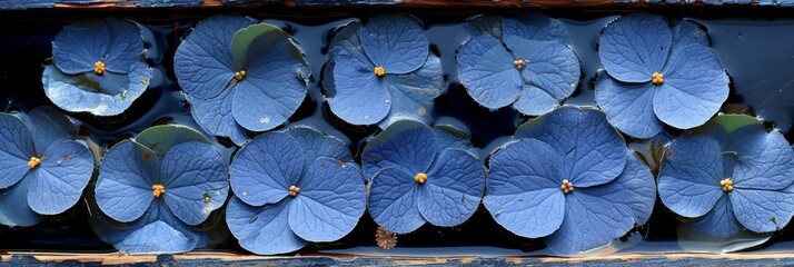 Fototapeta premium Vibrant Blue Flowers in a Garden
