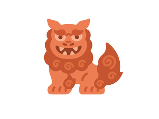 シーサーのアイコンのイラスト