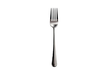 Isolated silver fork on a white background. Perfect for kitchen, dining, and food-related themes. Clean and high-quality image.