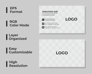 Minimal business card, modern personal visiting card, simple personal card, creative business card template, layout, set