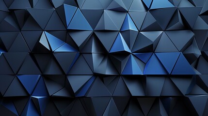 Complex geometric arrangement in varying shades of blue, presenting an abstract and detailed design ideal for modern digital backgrounds, art prints, and tech visuals.
