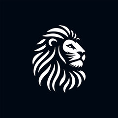 Creative lion vector design logo icon. Ideal for t-shirt illustrations and branding. Bold and captivating graphic.