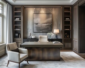 Modern Luxury Home Office Interior