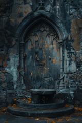 victorian stones old dark witch castle ornamented 