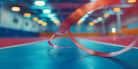 Blurred Gymnastics Hall Background With