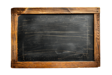 Isolated Blackboard with Wooden Frame