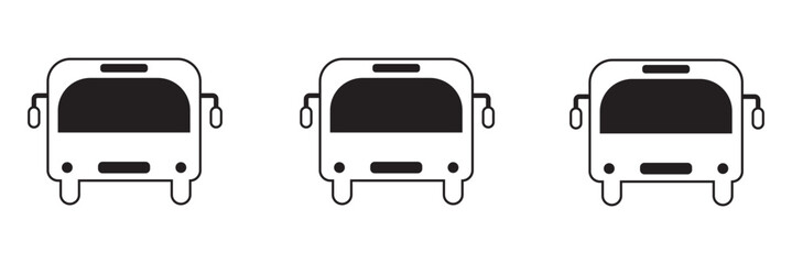 Bus icon set. bus vector icon