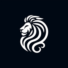 Lion head creative vector design logo icon for t-shirt illustration. Bold and captivating graphic for branding and apparel.