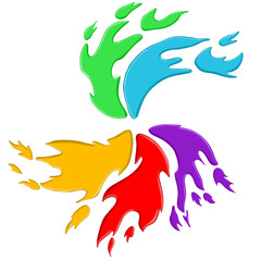 circle logo design icon abtract on transparent  background