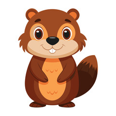 Illustration of Cute Beaver animal Isolated