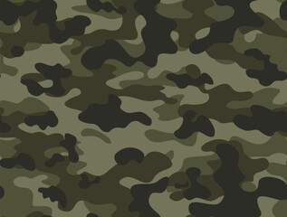 Fototapeta premium army camouflage background fabric texture, vector seamless pattern for textiles, khaki print