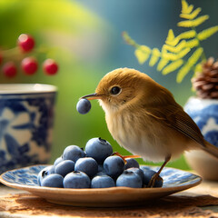 ブルーベリーとうぐいす