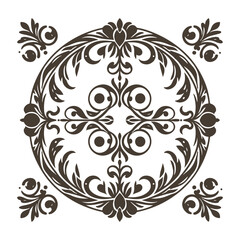 Elegant Black Floral Ornament Border Frame for vintage graphics Design, 