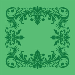 
Exquisite Green Floral Border Frame for Elegant Botanical and Nature-inspired Design Projects