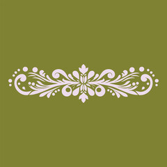 
Elegant White Floral Ornament Vector Element for Delicate and Intricate Design Projects