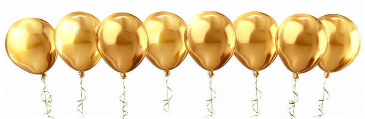 An isolated golden balloon on a transparent background with the text "Best Wishes" modern and realistic.
