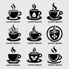 
Modern Coffee Cup Vector Silhouette Logo Style for Trendy Café and Beverage Branding