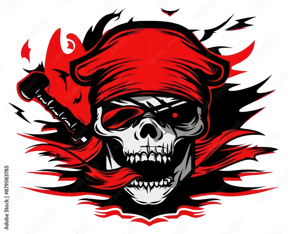 Sticker PNG Pirates sword cross icon pirate logo creativity.