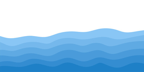 Background vector illustration of blue ocean wave layers