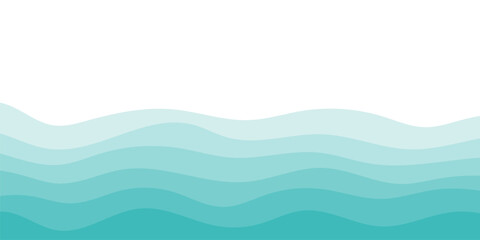 Background vector illustration of blue ocean wave layers